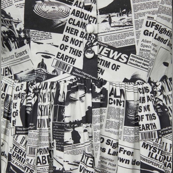 Dangerfield Black Friday Extraterrestrial Dress size small AU 8 - Picture 5 of 5